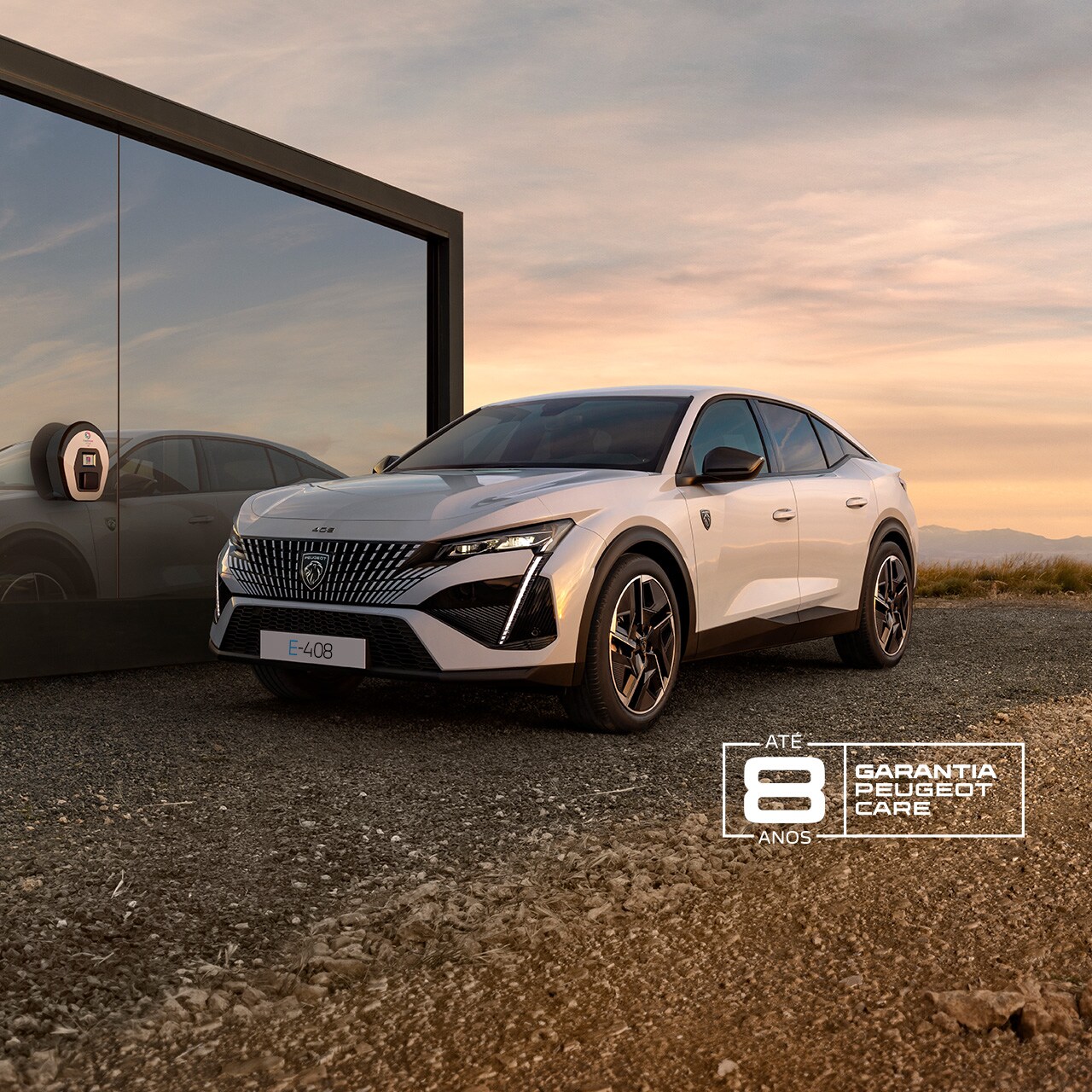 PEUGEOT E-408 all-electric front view